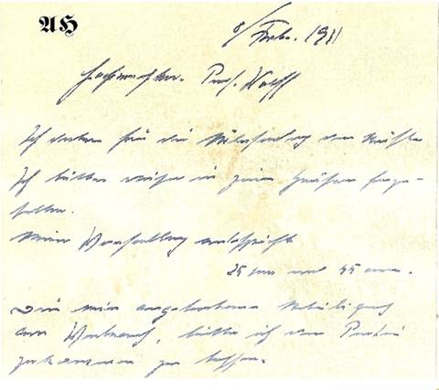 почерк Адольфа Гитлера