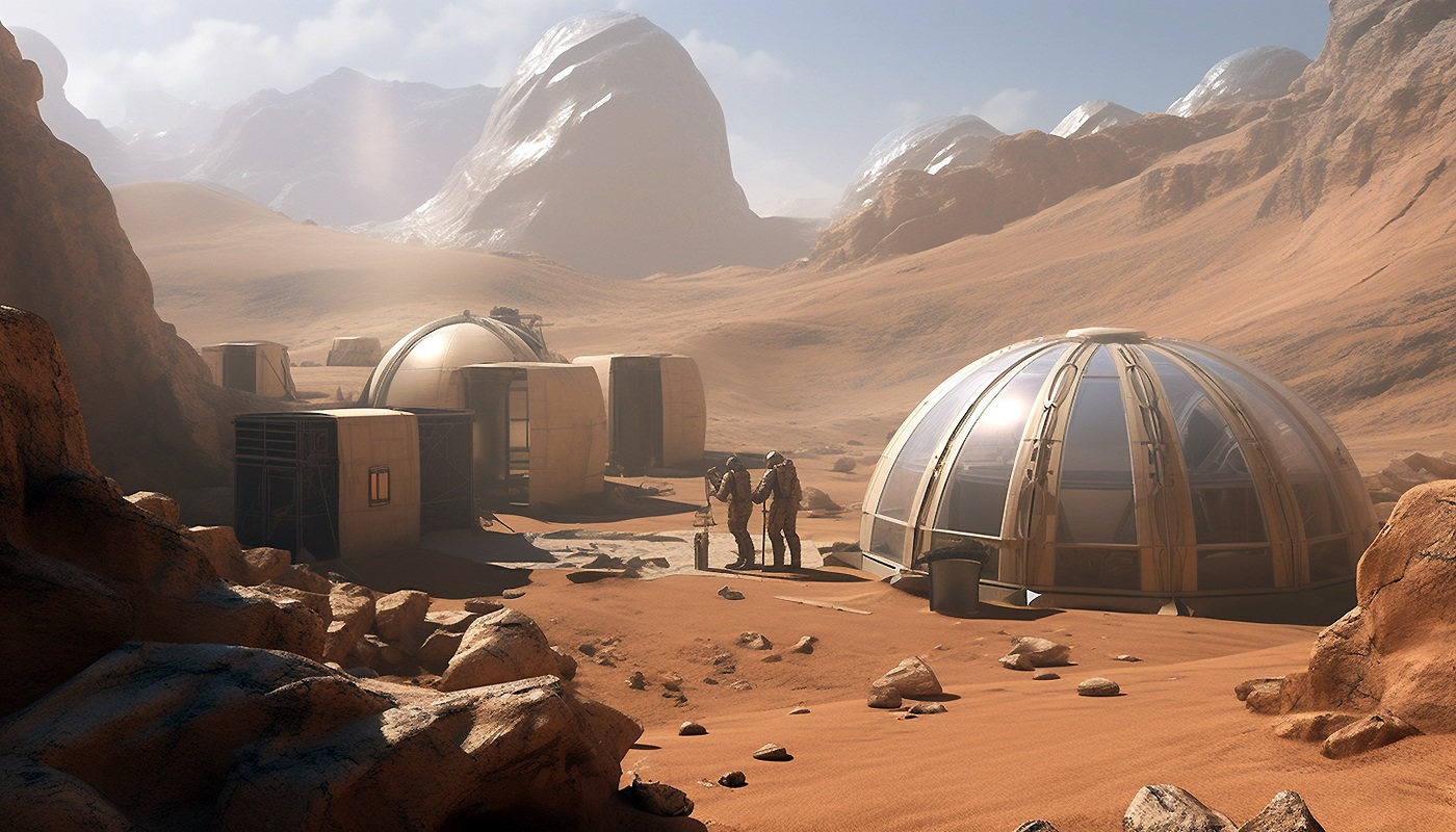 Колония землян на Марсе